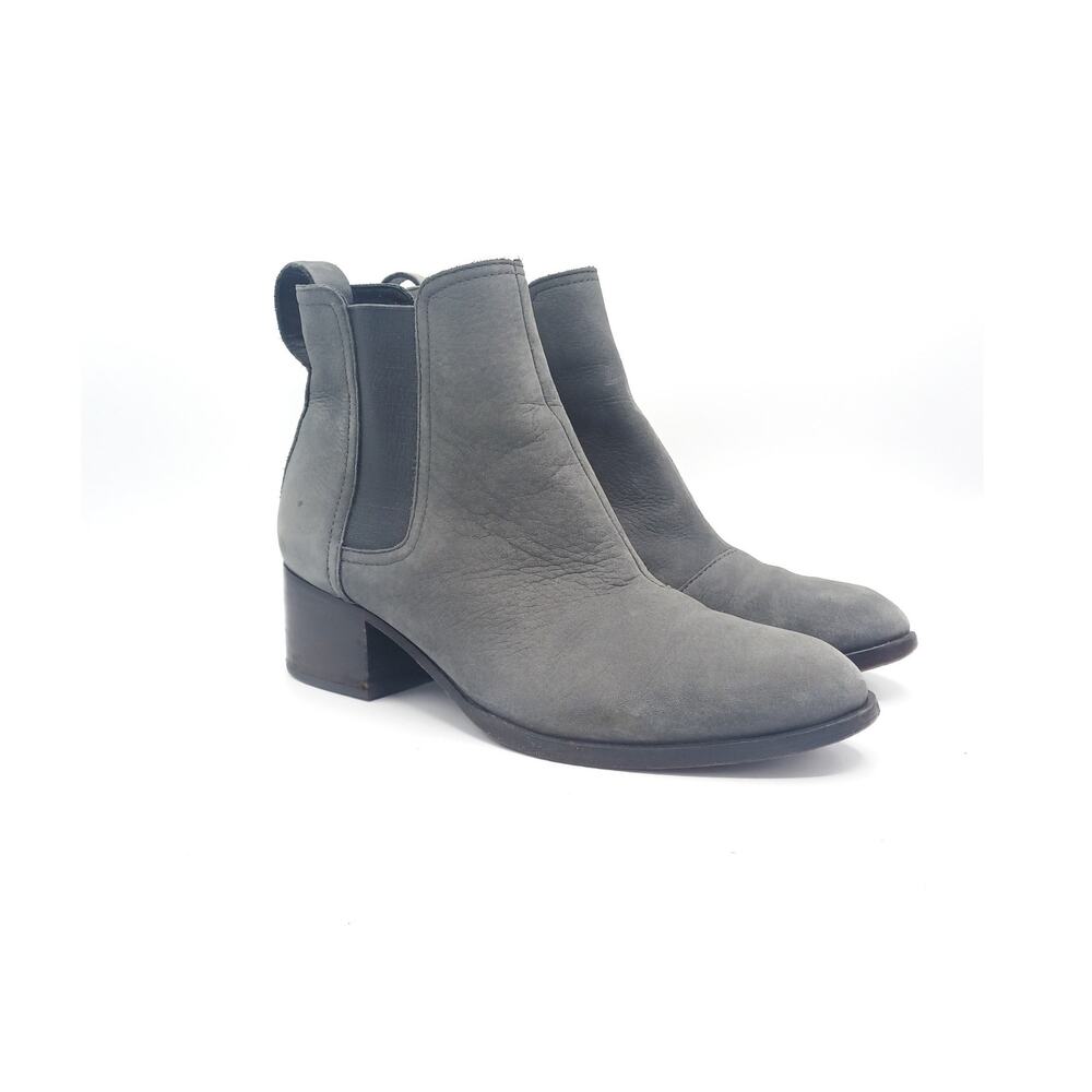 rag & bone Charcoal Nubuck Chelsea Booties  Block Heel  Indie Sleaze  Cool Girl